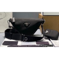 Prada Nylon Triangle Shoulder Bag Black 2022