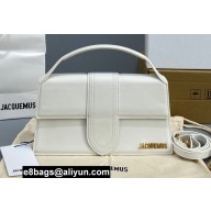 Jacquemus calfskin Le grand Bambino Large Envelope handbag white