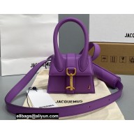 Jacquemus Le Chiquito Montagne Mini sac en cuir Bag Leather Purple