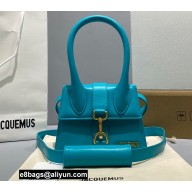 Jacquemus Le Chiquito Montagne moyen Petit sac en cuir Bag Leather Turquoise Blue