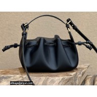 Fendi Pomodorino Drawstring Mini Bucket Bag Leather Black 2022