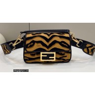 Fendi Tiger motif fabric Mini Baguette Bag 2022
