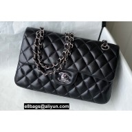 Chanel New Small Classic Flap Handbag A01113 in Lambskin Black/Silver