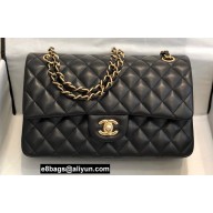 Chanel Medium Classic Flap Handbag A01112 in Lambskin Black/Gold