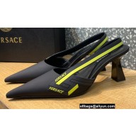 Versace Heel 7cm La Greca Signature Slingback Pumps Black 2022