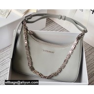 Givenchy Small Moon Cut Out Bag in Leather Light Gray