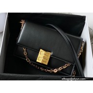 Givenchy Medium 4G Bag in Box Leather with Chain Black/Gold