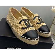 Chanel Braided Fabric and Lambskin Espadrilles G29762 Beige/Black 2022