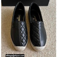 Chanel Patchwork Quilting Espadrilles Black 2022