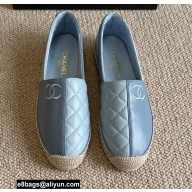 Chanel Patchwork Quilting Espadrilles Dusty Blue 2022