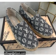 Louis Vuitton Monogram Denim Starboard Flat Espadrilles Gray 2022