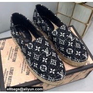 Louis Vuitton Monogram Denim Starboard Flat Espadrilles Black 2022