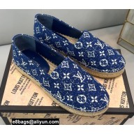 Louis Vuitton Monogram Denim Starboard Flat Espadrilles Navy Blue 2022