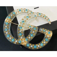 Gucci Resin Double G Brooch with Crystals 566935