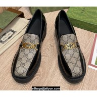 Gucci Heel 5.5cm Loafers with Interlocking G Horsebit 670417 Beige 2022