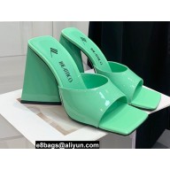 The Attico Heel 10.5cm Devon Mules Patent Green
