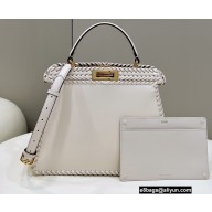 Fendi Peekaboo Iseeu Medium Bag White with decorative Stitching 2022