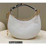 Fendi leather Fendigraphy Small Hobo Bag White 2022