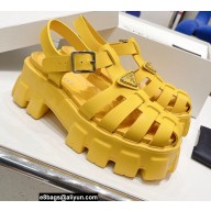 Prada Foam Rubber Sandals Yellow 2022
