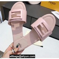 Fendi Leather Baguette Slides Pink 2022