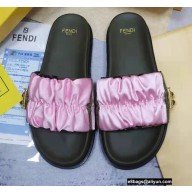 Fendi Feel Satin Slides Pink 2022