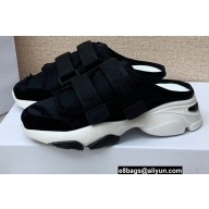 Dior D-Wander Open-back Sneakers Technical Fabric Black 2022