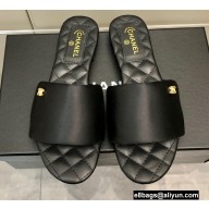 Chanel Satin Mules G38858 Black 2022