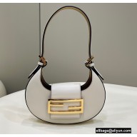 Fendi leather Cookie Mini Hobo Bag White 2022