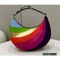 Fendi leather Fendigraphy Small Hobo Bag with multicolor inlay 2022