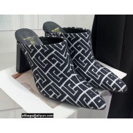 Balmain Heel 9.5cm Monogram Ulla Mules Black 2022