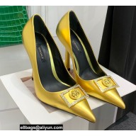 Versace Heel 10.5cm Crystal Medusa Pumps Calfskin Gold 2022