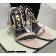 Tom Ford Heel 10.5cm Padlock Pointy Naked Sandals Leather Nude 2022