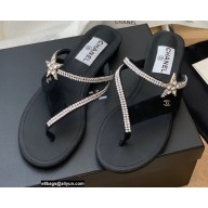 Chanel Suede Calfskin and Strass Star Mules G38758 Black 2022