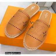 Louis Vuitton Perforated Calf Leather Starboard Flat Espadrilles Slippers Nude 2022
