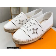 Louis Vuitton Perforated Calf Leather Starboard Flat Espadrilles White 2022