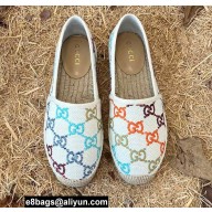 Gucci Multicolor GG Linen Canvas Espadrilles 2022