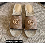 Gucci GG matelassé Canvas Espadrilles Slides 2022