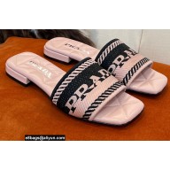 Prada Embroidered fabric slides 06 2022