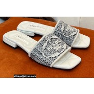Prada Embroidered fabric slides 01 2022