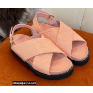 Louis Vuitton Paseo Flat Comfort Sandals Monogram-embossed Pink 2022