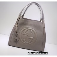 Gucci Soho Tassel Leather Shoulder Bag 282309 Etoupe