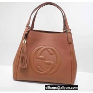 Gucci Soho Tassel Leather Shoulder Bag 282309 Brown