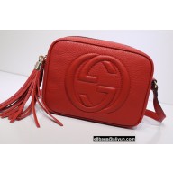 Gucci Soho Small Leather Disco Bag 308364 Orange Red