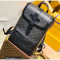 Louis Vuitton Monogram Eclipse canvas Saumur Backpack Bag M45913