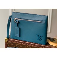 Louis Vuitton Aerogram leather Pochette Ipad Pouch Bag M81029 Blue