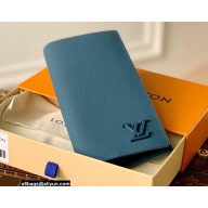 Louis Vuitton Aerogram leather Brazza Wallet Blue