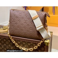 Louis Vuitton Monogram-embossed Lambskin Coussin PM Bag M59277 Taupe