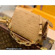 Louis Vuitton Monogram-embossed Lambskin Coussin BB Bag Beige