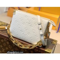 Louis Vuitton Monogram-embossed Lambskin Coussin BB Bag White
