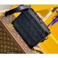 Louis Vuitton Handle Soft Trunk Bag Taurillon Monogram Leather M59163 Black